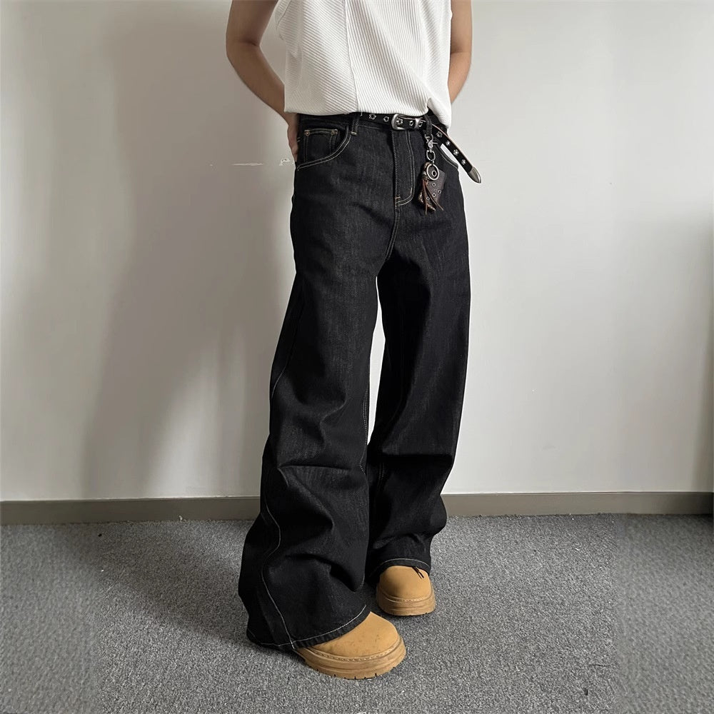 Summer Drop Black Baggy Denim