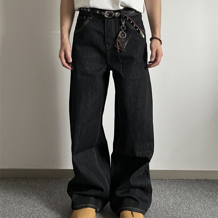 Summer Drop Black Baggy Denim