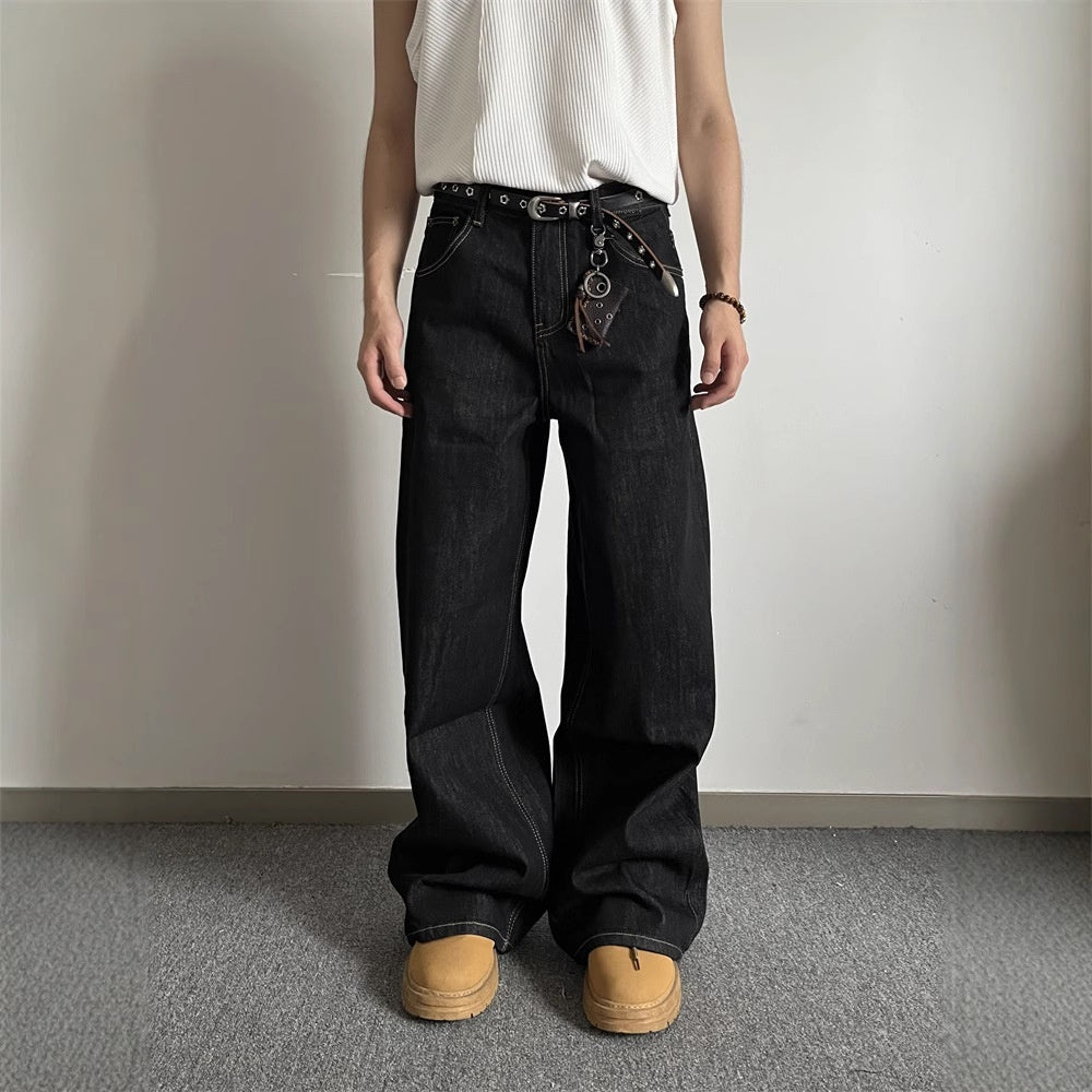Summer Drop Black Baggy Denim