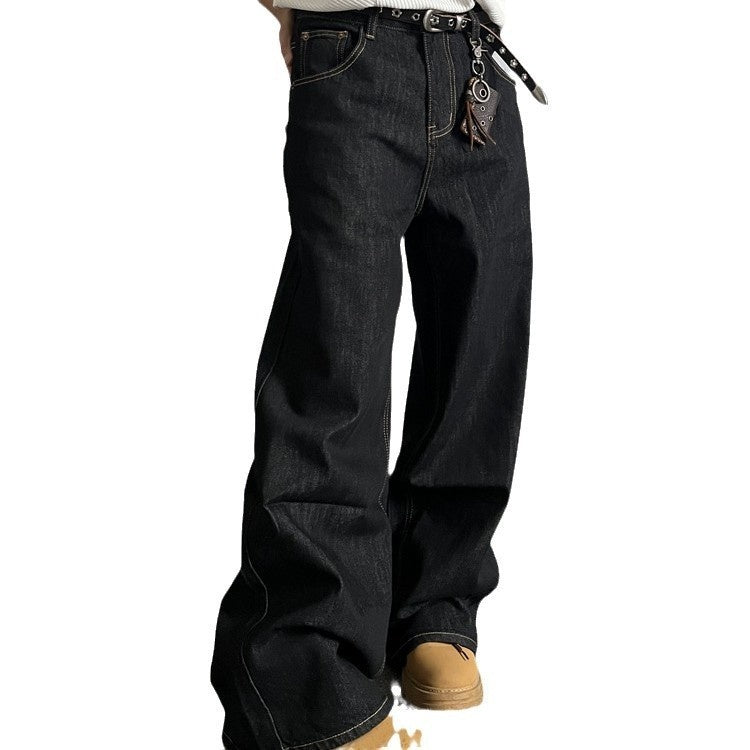 Summer Drop Black Baggy Denim