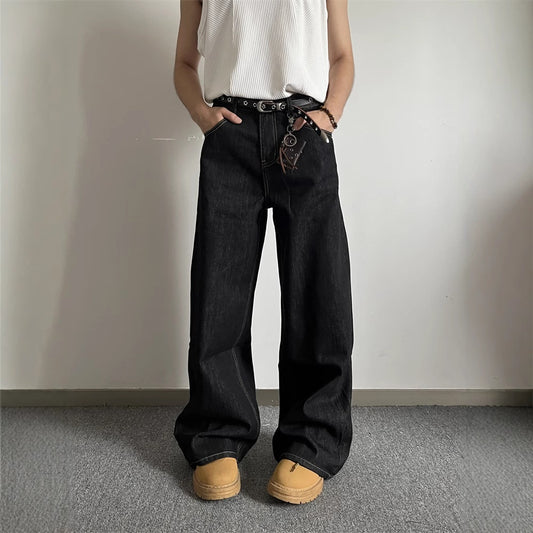 Summer Drop Black Baggy Denim